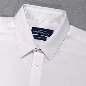 Mizzen+Main Leeward Shirt Mens XL Standard Off White Button UP Long Sleeve